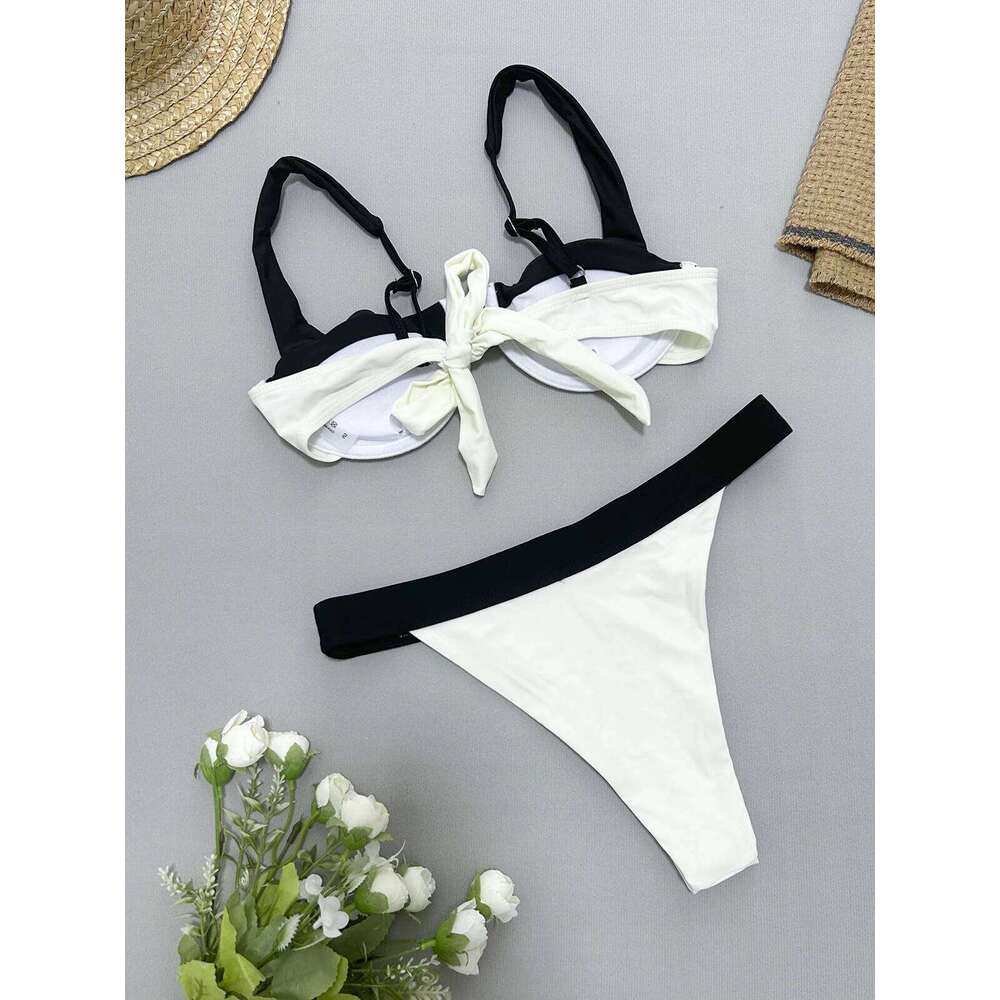 Push Up Bikinis Sexy Women Swimsuit Swimwear Female 2024 Patchwork Bikini Set Bathing Suit Swimming Suits Beachwear Biquini Z260301