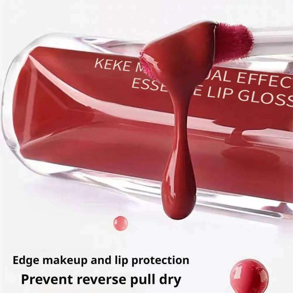 Kekemood Double Head Mirror Water Light Glaze Waterproof Gloss Matte Velvet Liquid Lipstick Lasting Sexy Red Lip Makeup H260302