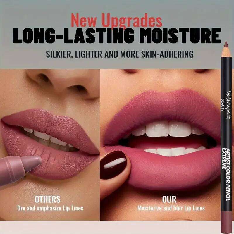2pcs/Set Matte Velvet Lipstick - Long-lasting waterproof high-saturation non-sticky formula, deep berry tones, pink tones H260302
