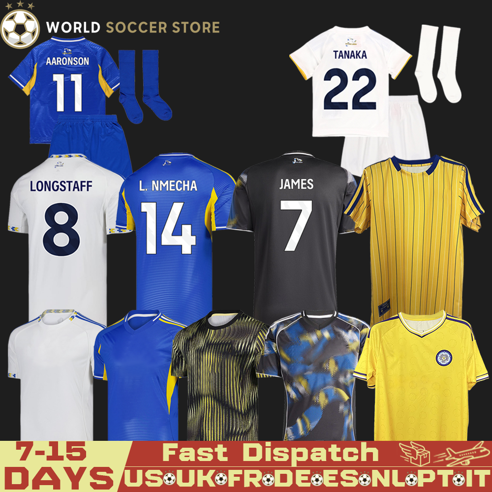 2027 Leeds Soccer Jerseys 25 26 PIROE STRUIJK TANAKA 2025 2026 LONGSTAFF football shirt GNONTO AMPADU Top STACH LUFC Icons Collection kit jersey Men Kids sets