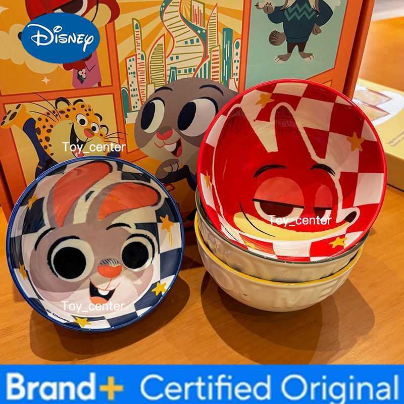 Disney Zootopia Judy Nick Ceramic Rice Bowl Tableware Creativity New Style Kawaii Couple Birthday Gift Cute Niche New Year Good Looks H260302