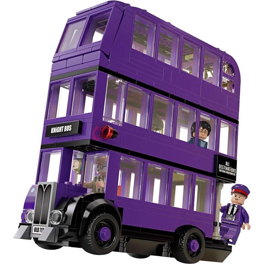 Cross-border new model of Harry 75957 Potter building block assembly set - street scene knight bus children's toy