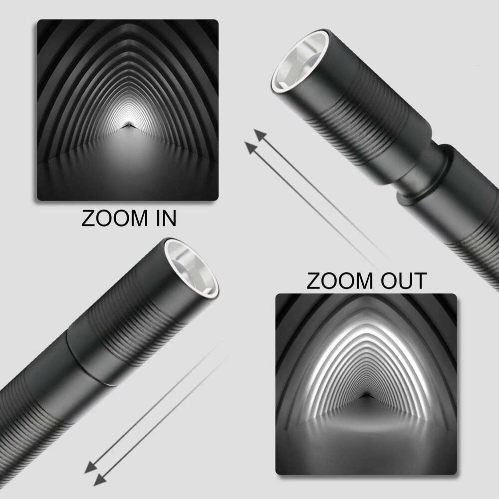 USB Rechargeable Mini Flashlights Clip Pocket Medical Penlight Waterproof Zoomable LED Torch Light Z260301