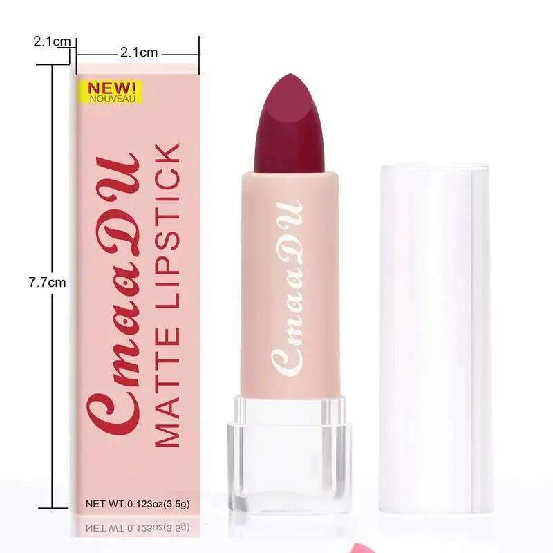15 Colors Lipstick Waterproof Long Lasting Matte Velvet Mental Nude Glitter Gloss Beauty Red Lip Tint New H260302