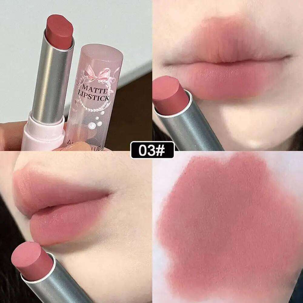 Matte velvet lipstick Moisturizing Nude Pink Waterproof Gloss Long Lasting Cinnamon Milk Tea Toned Lip Tint Party Makeup H260302