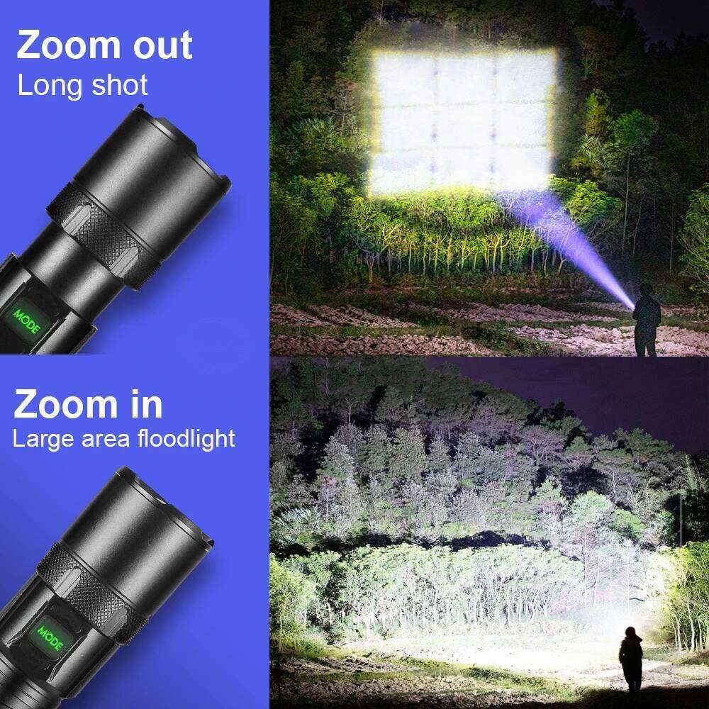 Super XHP199 Most Powerful Rechargeable LED Torch Light XHP160 XHP90 High Power Flashlight 18650 Tactical Lantern Z260301