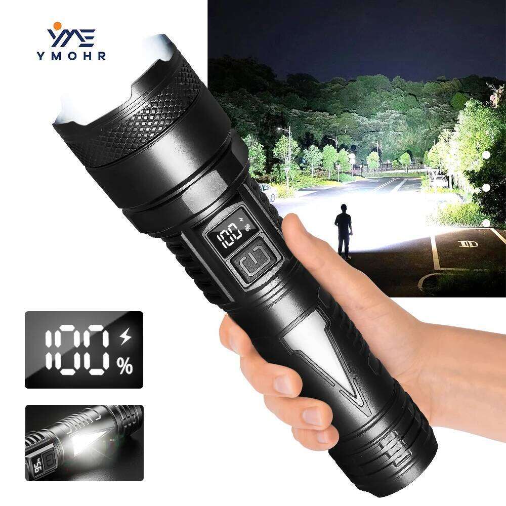 High Power USB Rechargeable Led Flashlights Outdoor Emergency Spotlights Telescopic Jetbeam 18650 Battery Tactical Torch Z260301