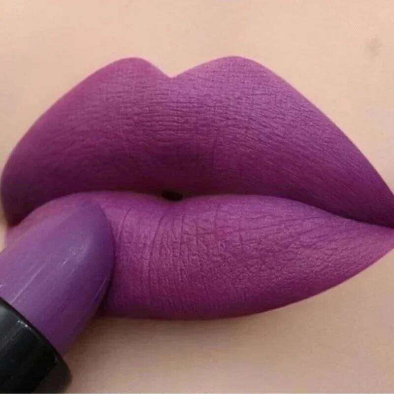Waterproof Velvet Matte Lasting Black White Purple Pigment Lipstick Christmas Halloween Vampire Red Party Lip Cosmetics H260302