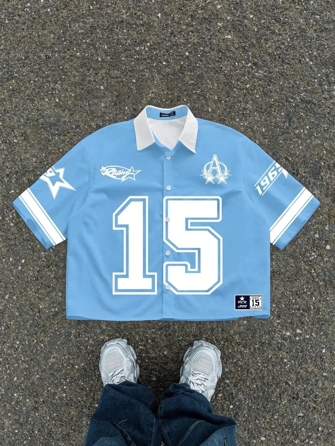 The mens short-sleeved shirt for summer is breathable lightweight casual sporty and digitally printed 260228