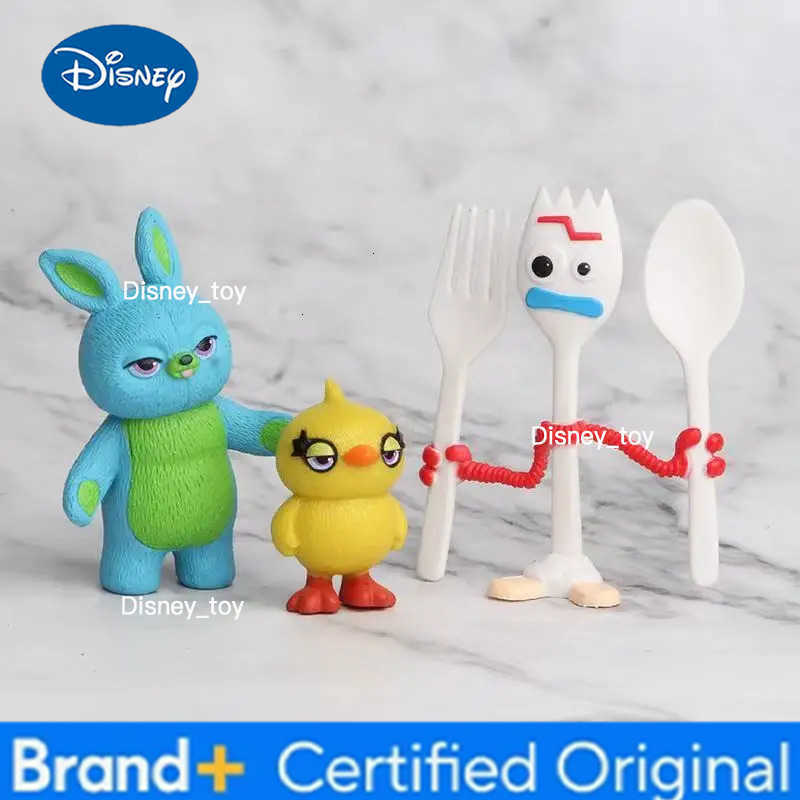 Disney Hot 7pcs/set Toy Story 4 Action Figures Toys Woody Jessie Buzz Lightyear Forky Pig Bear Figura Model Doll Figurine Kids Gifts H260302