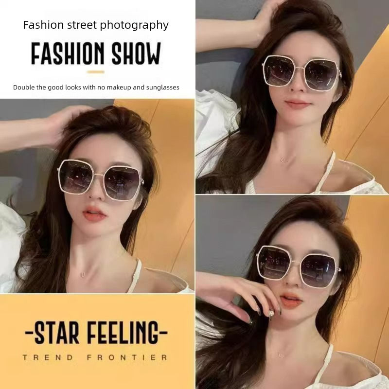 2026 New Designer Brand Fashionable High End Women's Side View Sunglasses Lightweight Luxury Fashion UV Resistant Outdoor Sunglasses Thin Face Gl