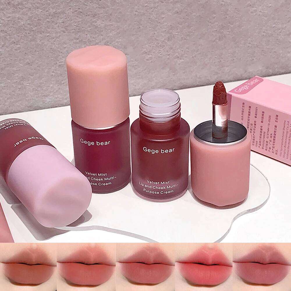 Gege Bear Smooth Multi-purpose Cream Expansion Color Cheek Blush Eye Shadow Not Easy to Fade Nude Matte Velvet Lip Glaze H260302