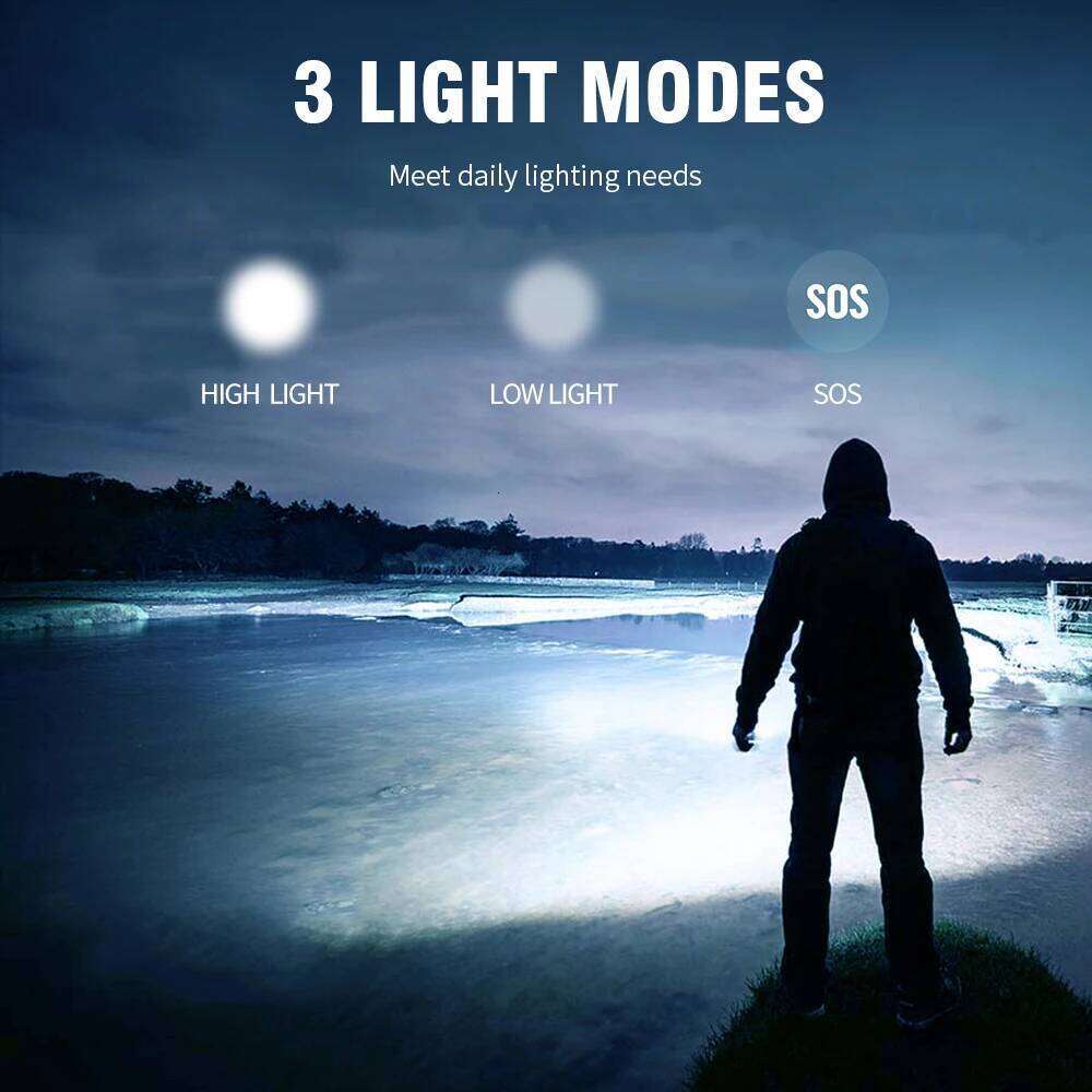 BORUiT Powerful LED Diving Flashlight 1000LM Super Bright Underwater Torch 18650 Battery IPX8 Waterproof Lamp With Hand Rope Z260301