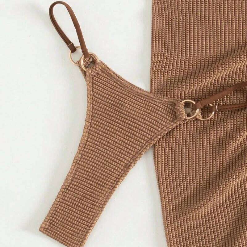 Sexy Bikini Set Women Halter Push Bra Skirt 3 Piece Swimsuit Bathing Suit Cover Up Thong Swimwear Biquini Z260301