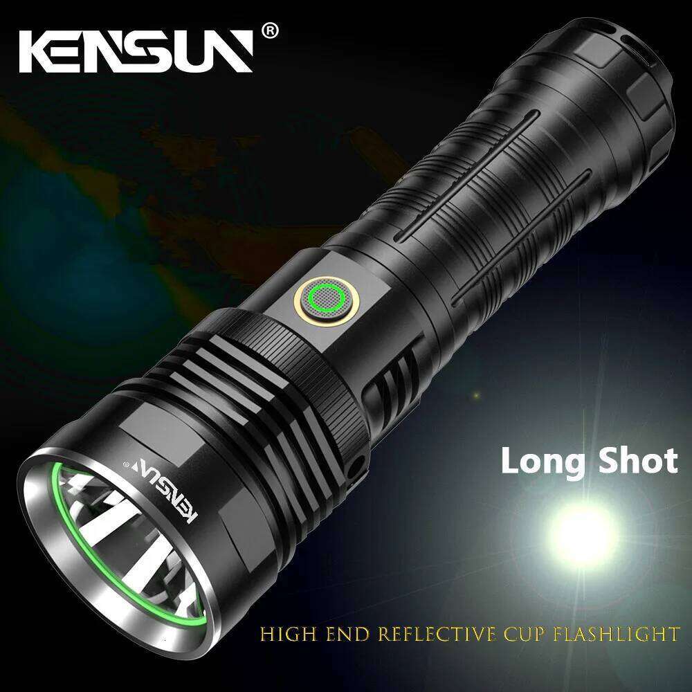 Super Bright SFT40 LED Flashlight USB Rechargeable Strong Light Fixed Focus Tactical Torch Waterproof Lamp Outdoor Camping Z260301
