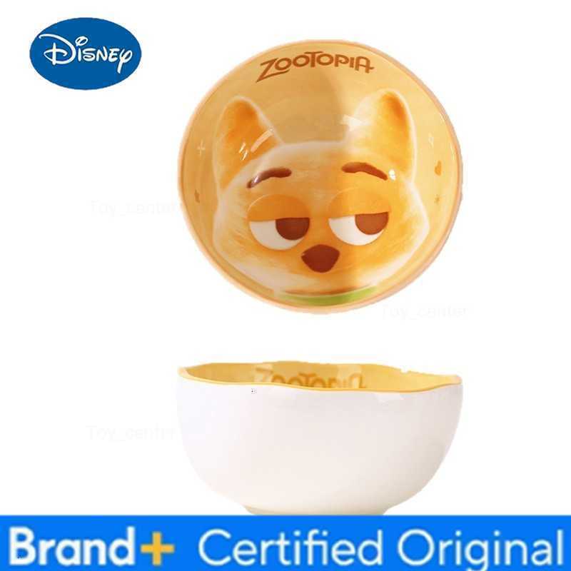 Disney New Zootopia Ceramic Rice Bowl Set Judy Hopps Nick Wilde Mayor Bellwether Clawhauser Under Glaze Color Cute Cartoon Gift H260302