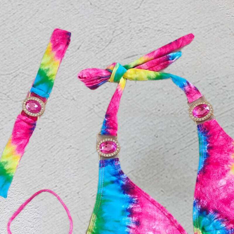 Summer Sexy Bikinis Swimsuits With Rhinestones Women's Swimwear Female Push Up Bikini Beach Swim Wear Bathing Suits Pool Bather Z260301