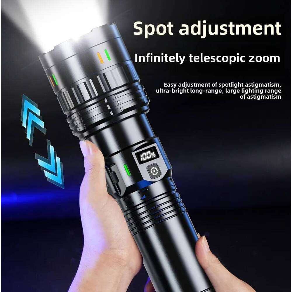 LED flashlight, strong laser cannon, explosive light, ultra long endurance, outdoor charging, portable multifunctional em Z260301