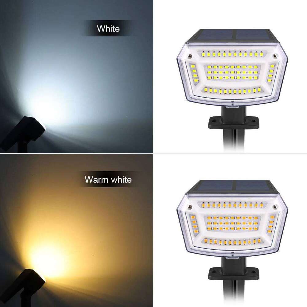 Built-in Large Capacity Battery 1200mAh LED Solar Floodlight Waterproof Spotlight Lamp Long Working Time For Garden Lawn Pathway C260302