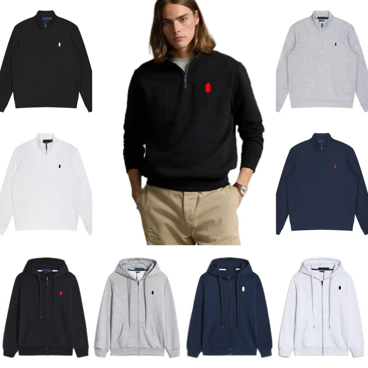 mens hoodie designer sweater men quarter zip tracksuit sweatpants pullover hoodies men designer zip up hoodie jacket tracksuit hoodie