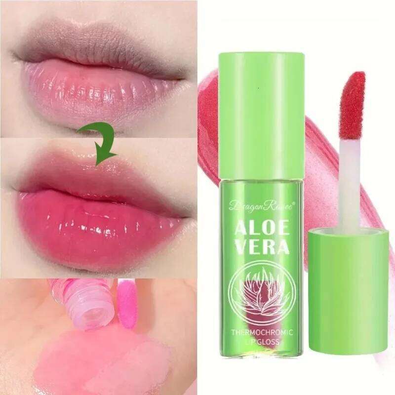 Aloe Vera Moisturizing Lipstick Natural Lasting Temperature Color Changing Lip Balm Fade-Resistant Nourishing Lips Care Makeup H260302