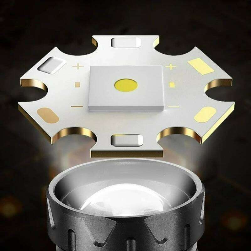 White Laser Focused Zoom Flashlight with Magnetic Design, Super Bright, Long-range, Portable, Durable, Emergency Searchlight Z260301