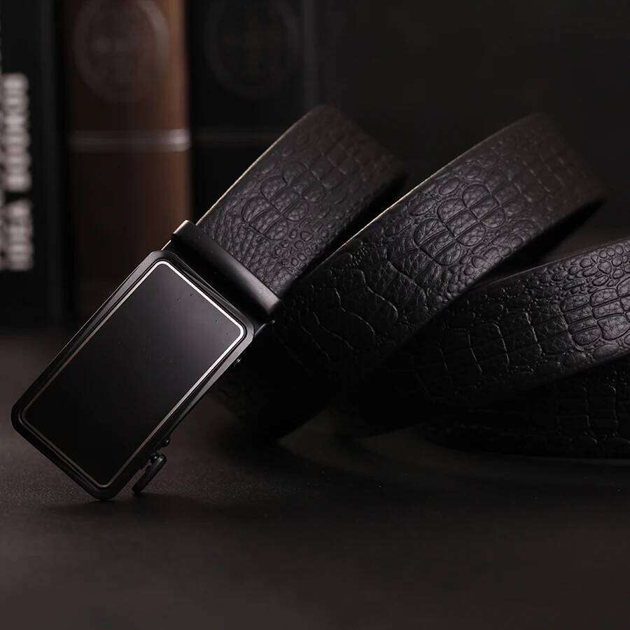 Formal Business Reverse Pull Belts Luxury Genuine Leather Belt Top Quality Automatic Strap Click Buckle Men belt S260228