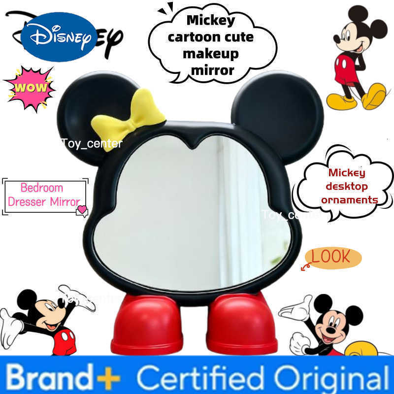 Disney Mickey Creative Cartoon Cute Makeup Mirror Personalized Animation Peripheral Kawaii Desktop Ornaments Desktop Mirror Gift H260302