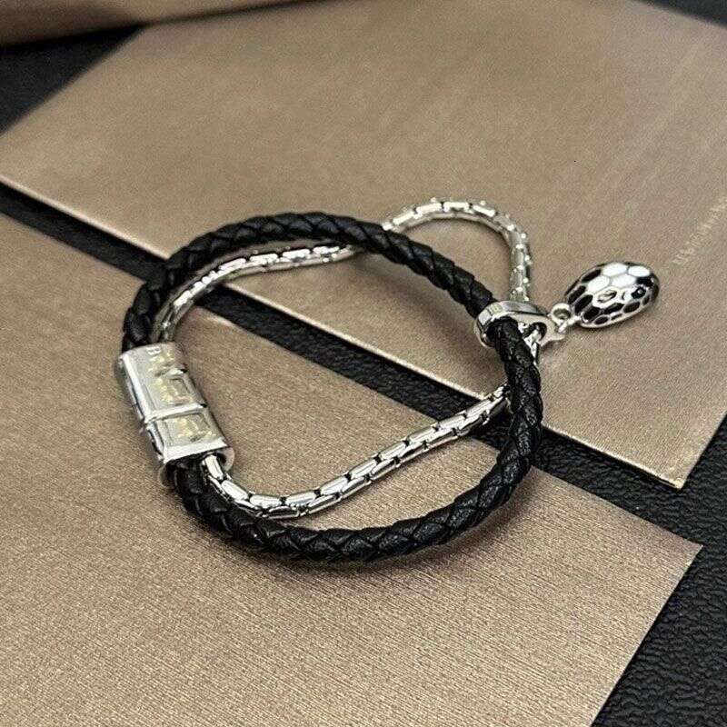 Mm Leather Couple's Red Cord Waterproof Steel Wire Rope Same Style Zodiac Year Bracelet Can Be Worn Good Luck For Both Men And Women