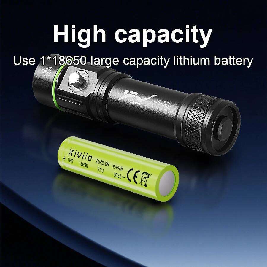 NEW 4800000LM Most Powerful Dive Torch Depth 300M Professional Flashlight Scuba Diving Lamp IPX8 Underwater Lantern Z260301