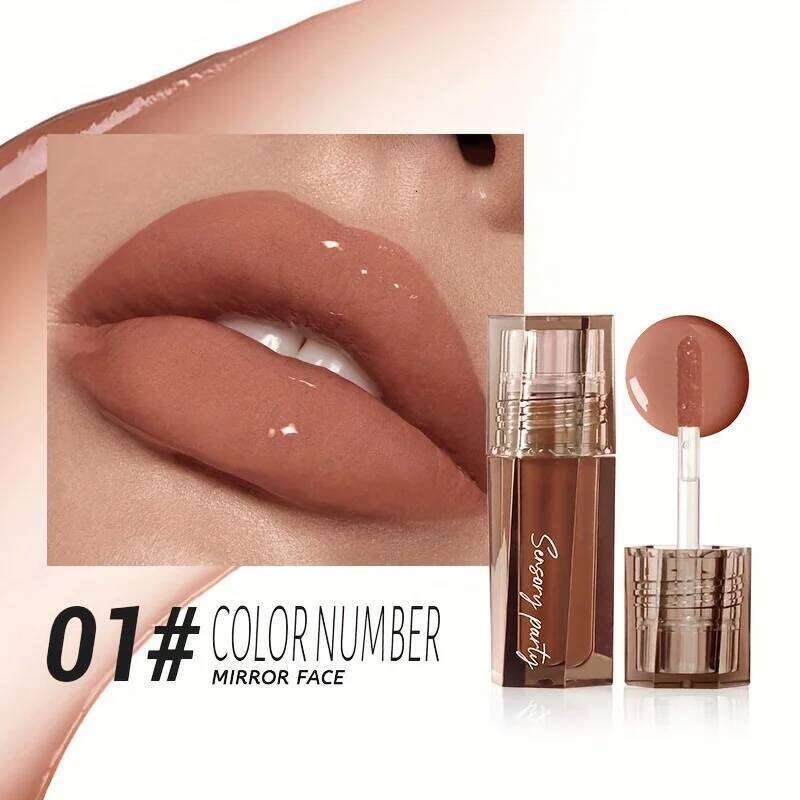 Moisturizing Mirror Effect Gloss Lip Glaze 6 Colors Refreshing Non-Greasy Glossy Long-Lasting Liquid Lipstick H260302