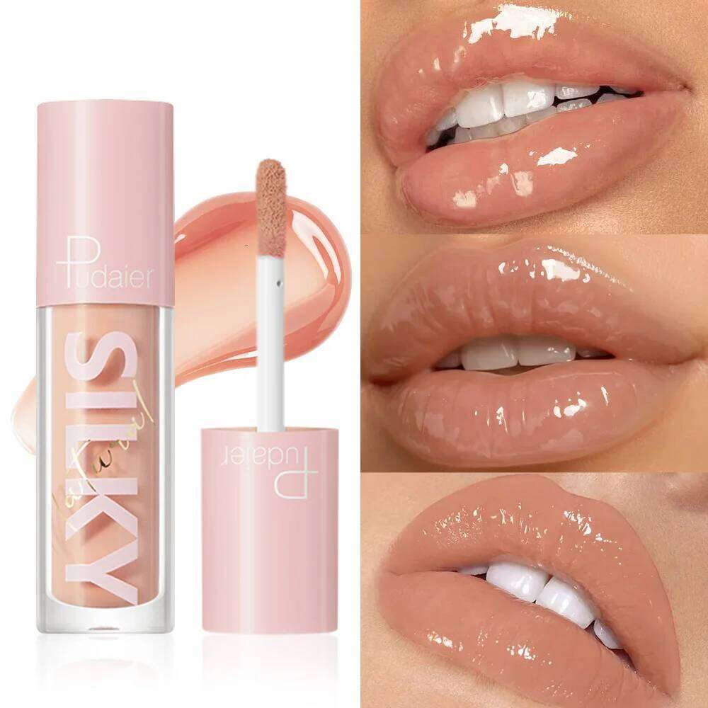 Silky Lip Gloss - Waterproof, Long-Lasting Moisturizing Liquid Lipstick with Mirror Finish, Non-Sticky, Full Shine, Fade-Resista H260302