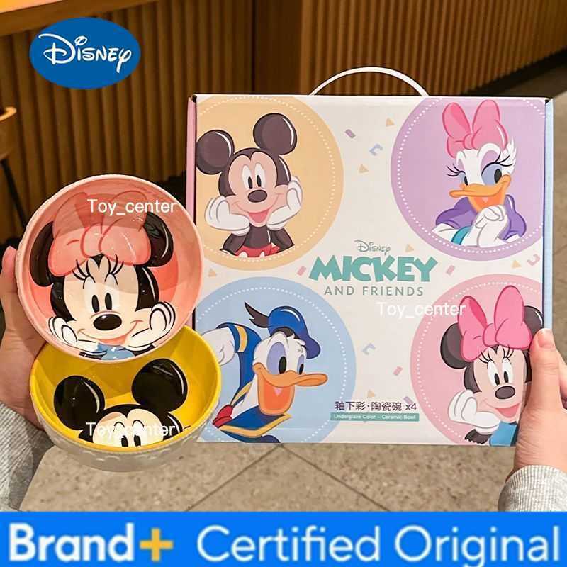 Disney Cute Cartoon Mickey New Adorable Ceramic Bowl Fun Rice Bowl with Healthy Underglaze Food-Grade Home Use Anti-Scald H260302