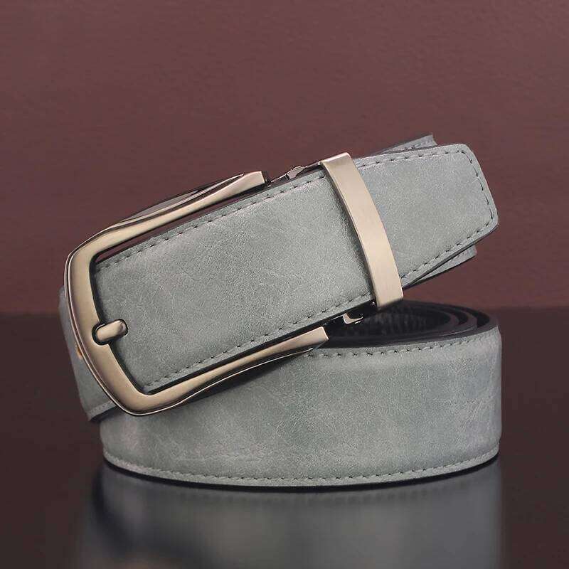 High quality pin buckle genuine leather fashion designers belts casual luxury gray Cowskin young men ceinture homme B584 S260228