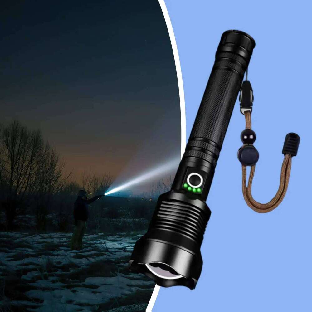 Strong Zoomable LED Torch USB Rechargeable Waterproof Flashlight For Bushcraft Tornado Survival Outdoor Z260301