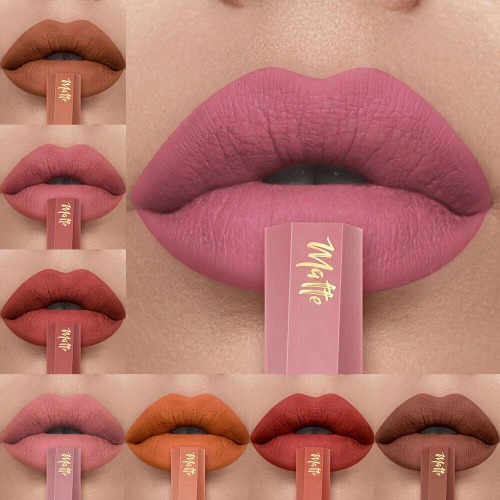 Long Lasting Matte Liquid Lipstick, Waterproof Velvet Makeup, Non-Stick Thin-as-Fog Lip Color for Women H260302