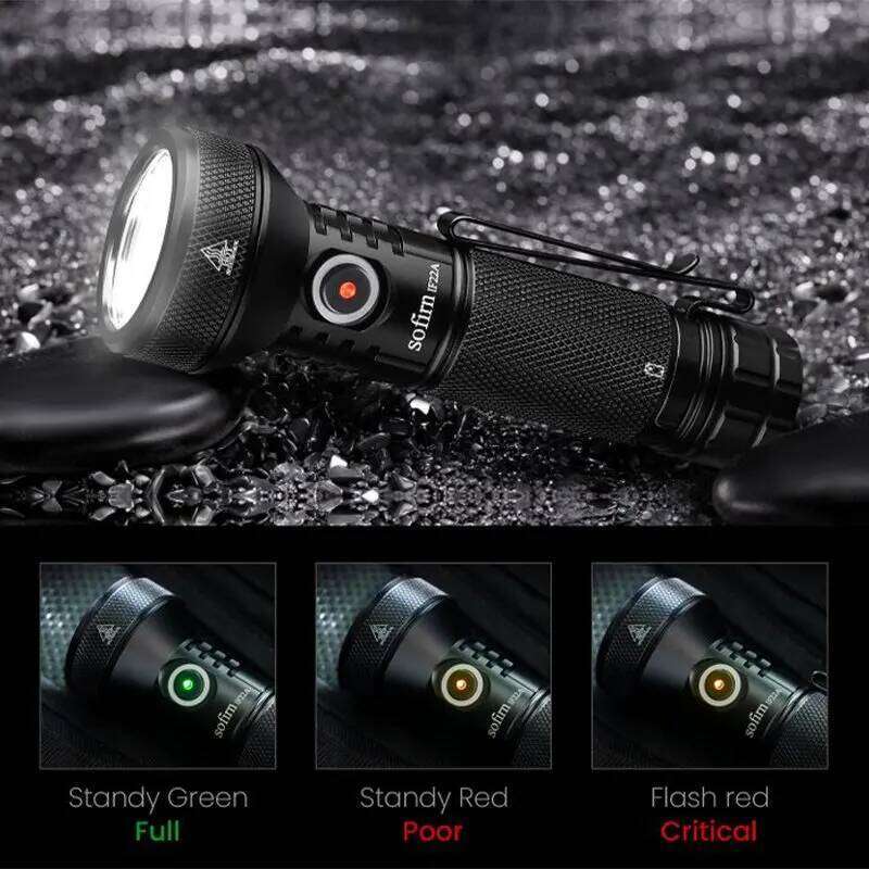 Sofirn IF22A 21700 USB C Rechargeable Powerful LED Flashlight SFT40 2100lm 680M Throw Reverse Charging Torch Z260301