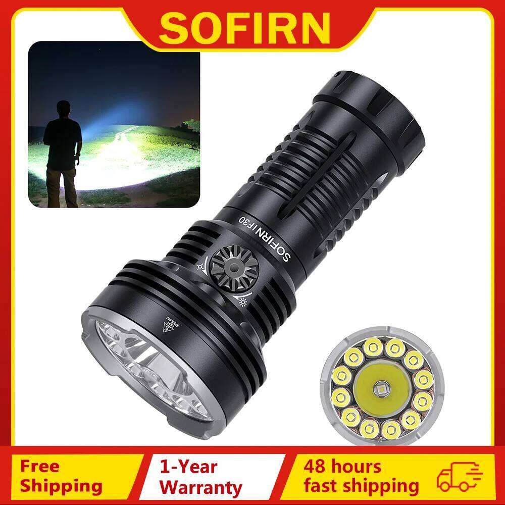 Sofirn IF30 LUMINUS SFT40 LED Flashlight Powerful 12000lm 32650 Battery Lanterna USB C Rechargeable Torch Outdoor Camping Light Z260301