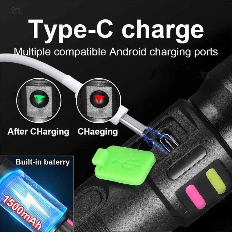 Ultra Bright White Laser LED Flashlight Zoomable Rechargeable Waterproof Outdoor Hiking Emergency Fishing Camping Lamp Z260301