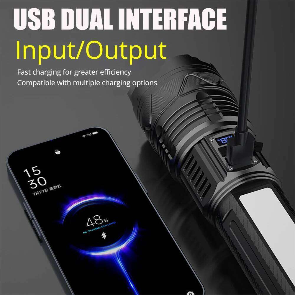 New 90000000LM High Rechargeable Led Flashlight Lighting Built-in 15000mAh Ultra Power Flashlights Tactical Torch Lantern Z260301