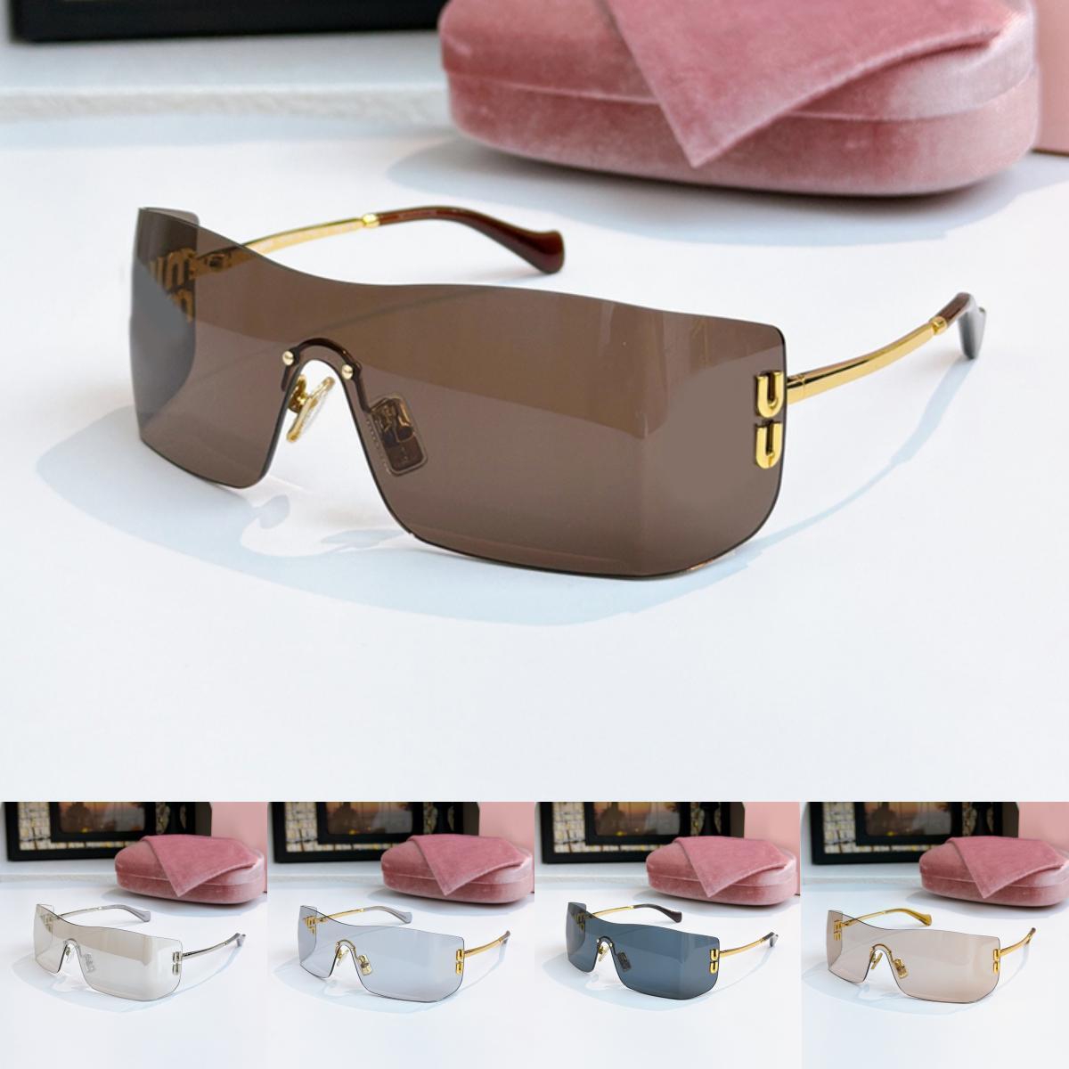 Luxury Designer sunglasses Women irregular frameless lens glasses case OMU B53S men fashion outdoor sports protection luxury sunglasses gafas para el sol de mujer