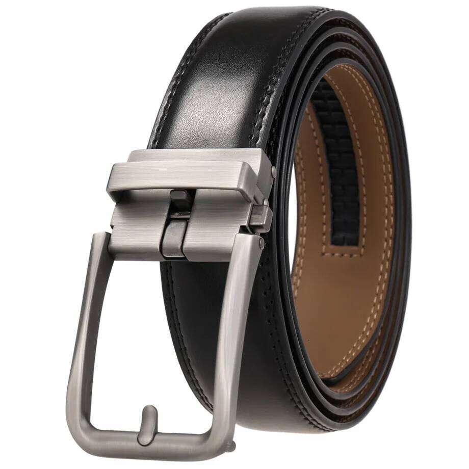 Plyesxale Real Leather For Men Mens Belts Luxury Ratchet Dress Belt With Automatic Buckle Retro Waist Strap Male B1094 S260228