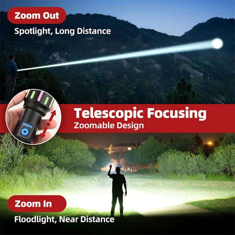 Aluminium Alloy Flashlight Rechargeable LED Flashlights High Power Zoom Torch Light Long Range Tactical Lantren Camping Z260301