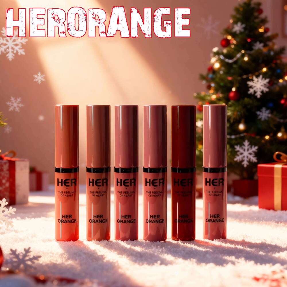 Herorange Shimmering Mirror Glaze, Moisturizing, Not Fade, Easy to Apply, Water-Glossy Glass Lip Gloss Cosmetics, Christmas Gift H260302
