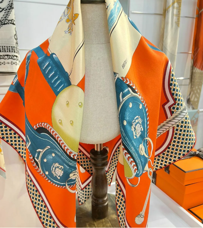 Designer Scarves Square Scarf Top Brand H Classic Letter Pattern Designer Shawl Scarves Sunscreen Headscarf for Women 90cm