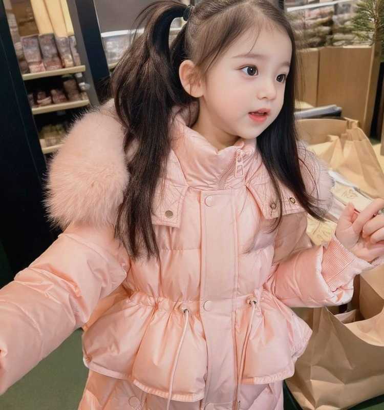 down jacket cotton windproof jacket 2024 vintage warm thick velvet winter ski jacket plus size childrens clothing X2411151