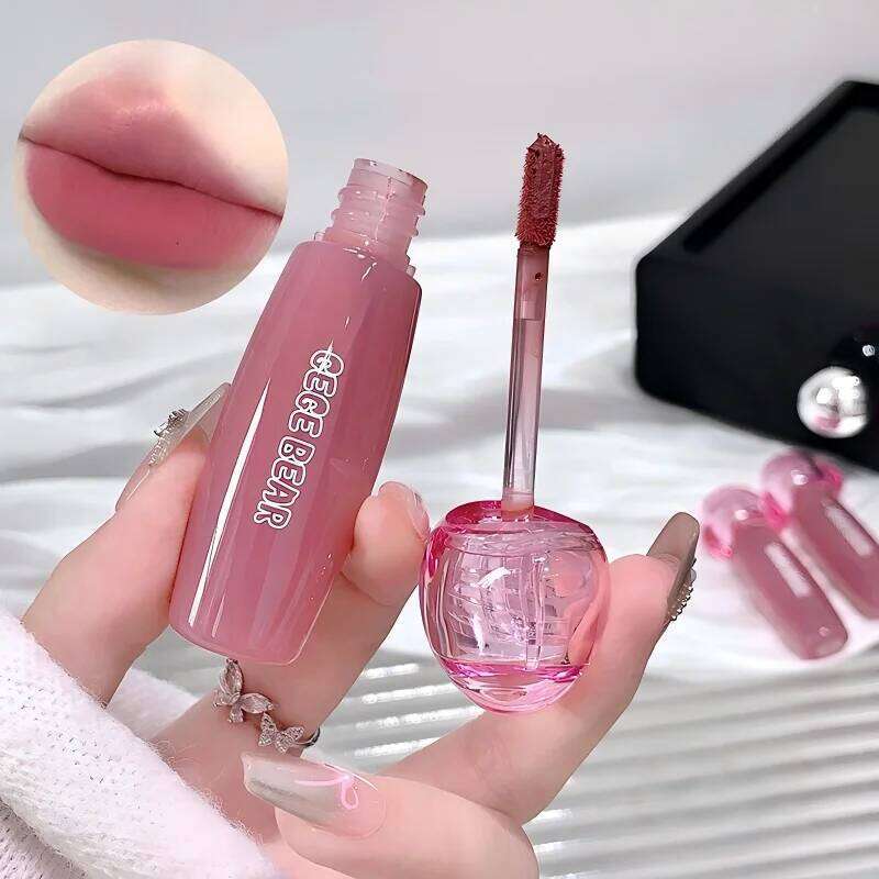 Gege Bear Matte Velvet Cute Pink Mud Cream Lip Clay Long-lasting Color Non-drying Lipstick H260302