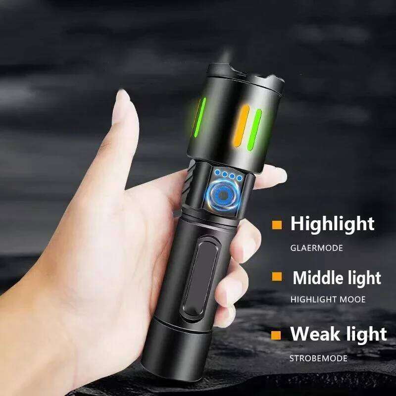 High Powerful Rechargeable LED Flashlights Fluorescence Zoom Waterproof aluminum Lantren Long Range Tactical Torch Camping Z260301
