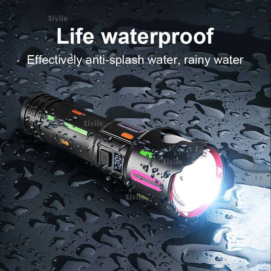 9000000LM Strong Light High Power Long Range Torch 18650 Rechargeable LED Fluorescent Flashlight Outdoor Hunting Lamp Z260301