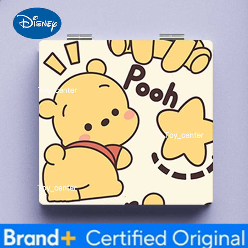 Disney Winnie the Pooh Mirror Portable Small Mirror Portable Folding Mirrors Cartoon Double-Sided Pattern Makeup Gift For Girl H260302